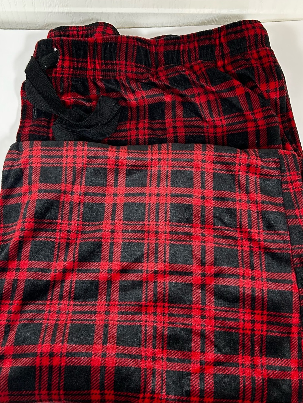 George Men’s Pajamas Red/Black Checked 3XL EUC